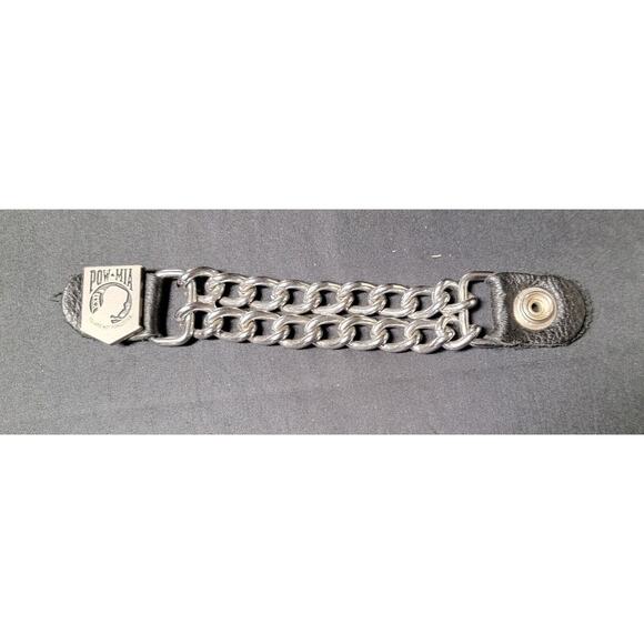 POW / MIA VEST EXTENDER Leathers Biker Harley Motorcycle Veteran Chaps - Picture 1 of 5